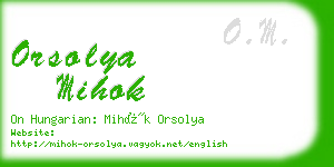 orsolya mihok business card