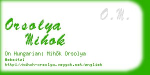 orsolya mihok business card